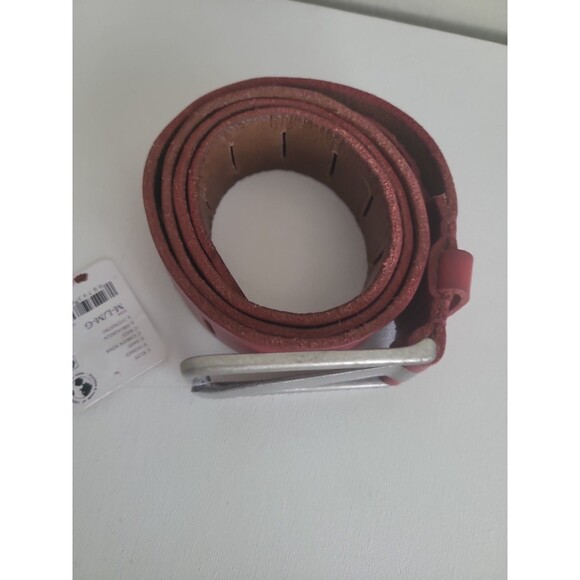 Free People Red Leather Grunge Belt Sz M/L main image 8